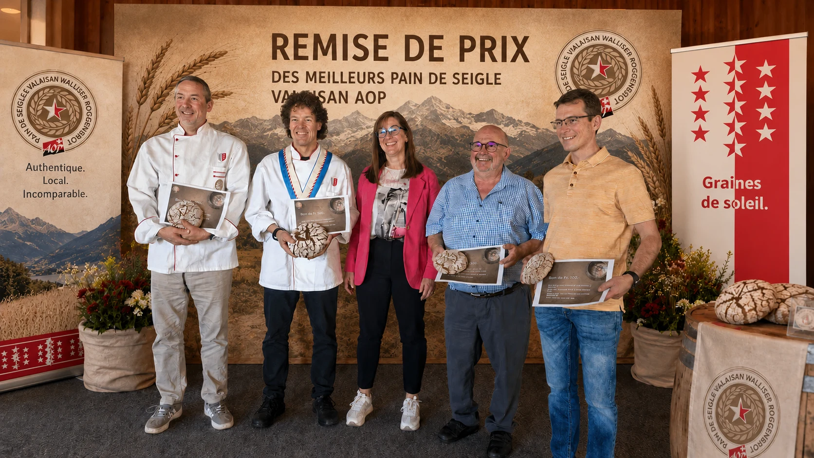 Remise du prix du concours du meilleur pain de seigle AOP valaisan 2026 — La Promenade, Nax